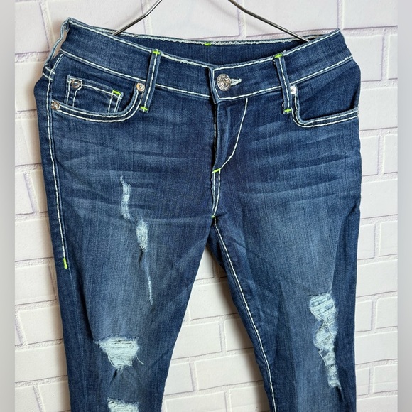 True Religion Casey Distressed Skinny Jeans Women's Size 25 - Picture 5 of 11